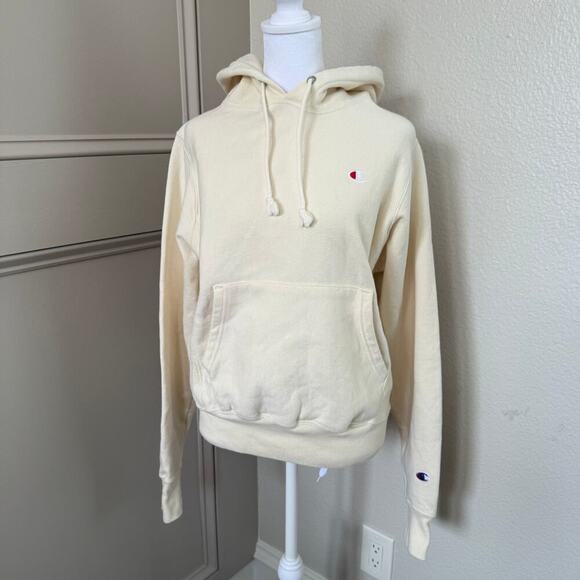 Women's Cream Champion Reverse Weave Oversized Hoodie, XS GF68 8NZ - Picture 1 of 5